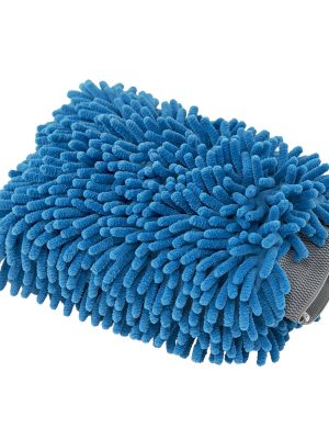 Chenille Microfiber Premium Scratch-Free Wash Mitt - Blue