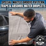 Waffle Weave Gray Matter Microfiber Drying Towel